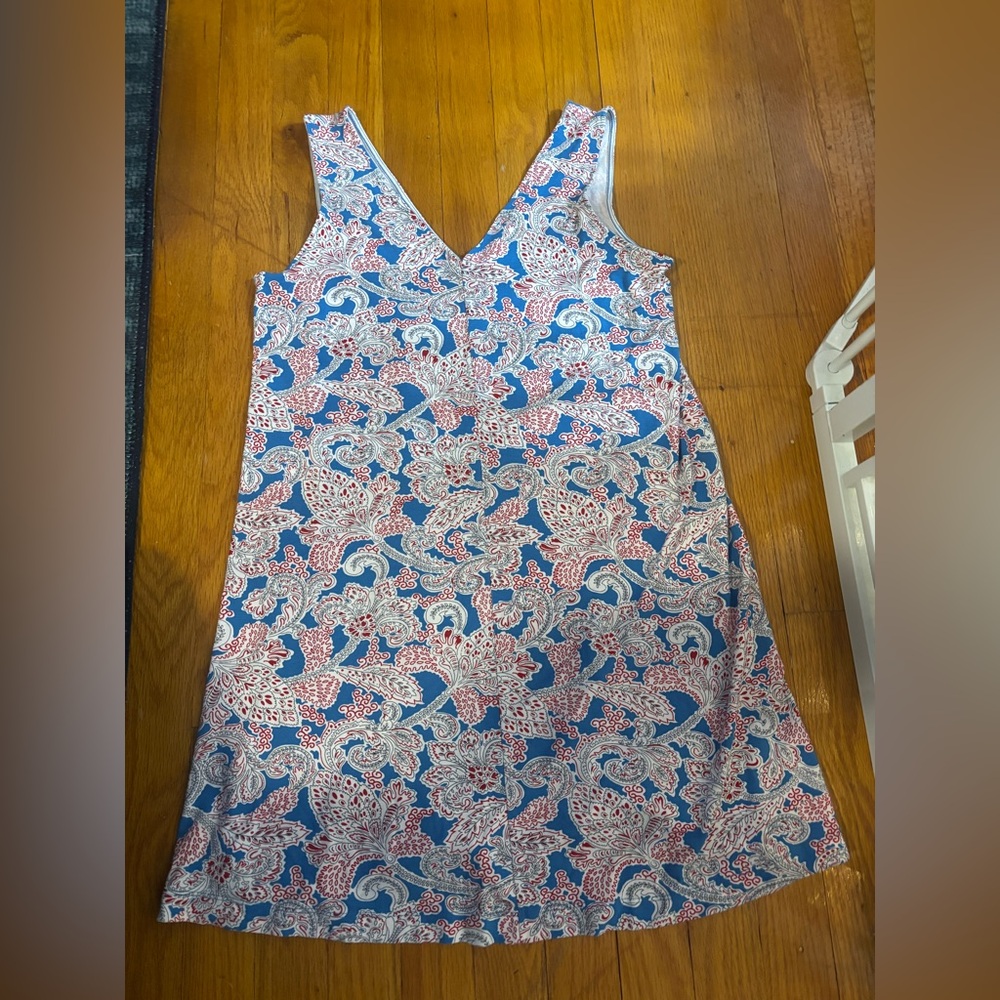 Loft PETITE v-neck sleeveless tunic dress